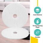 2 Pcs 12" White Floor Buffer Pads for Machine