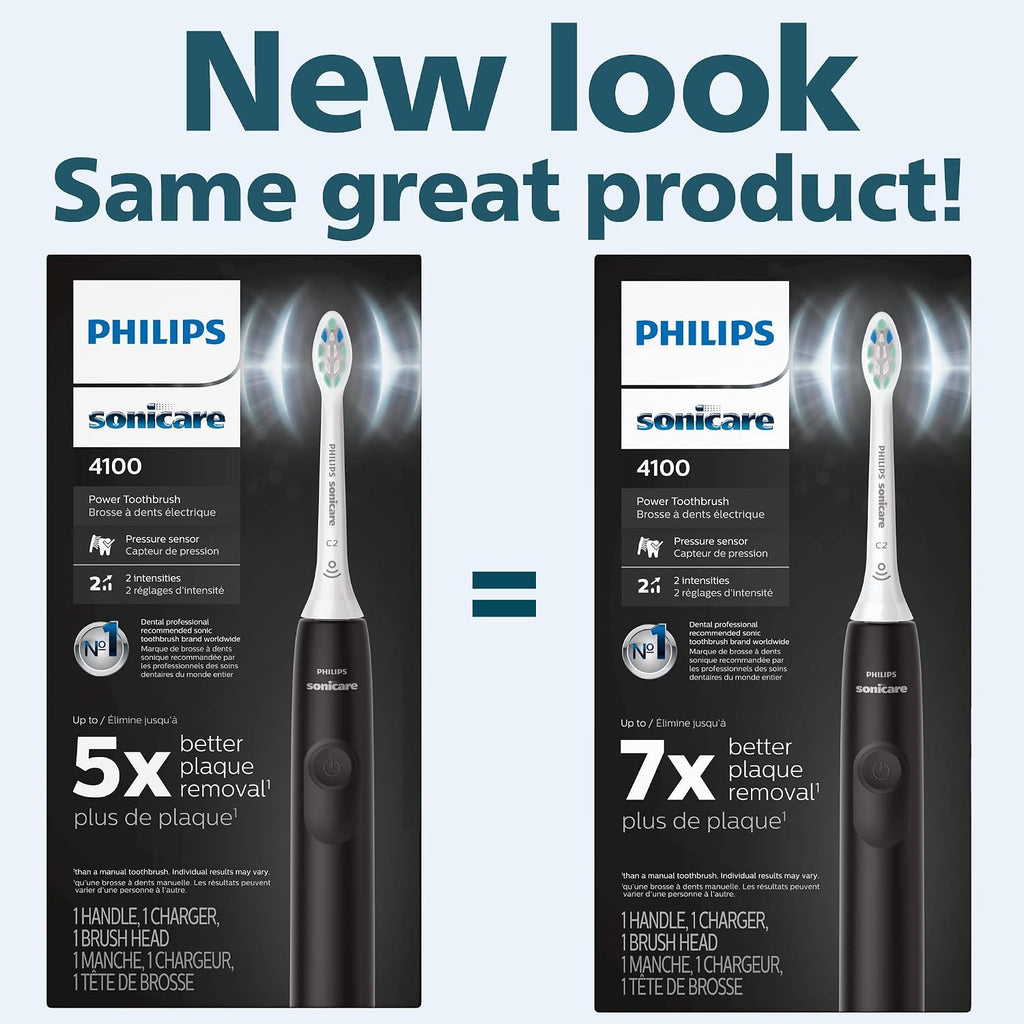 Power Flosser 3000, White, HX3711/20 & 4100 Power Toothbrush, Rechargeable Electric Toothbrush with Pressure Sensor