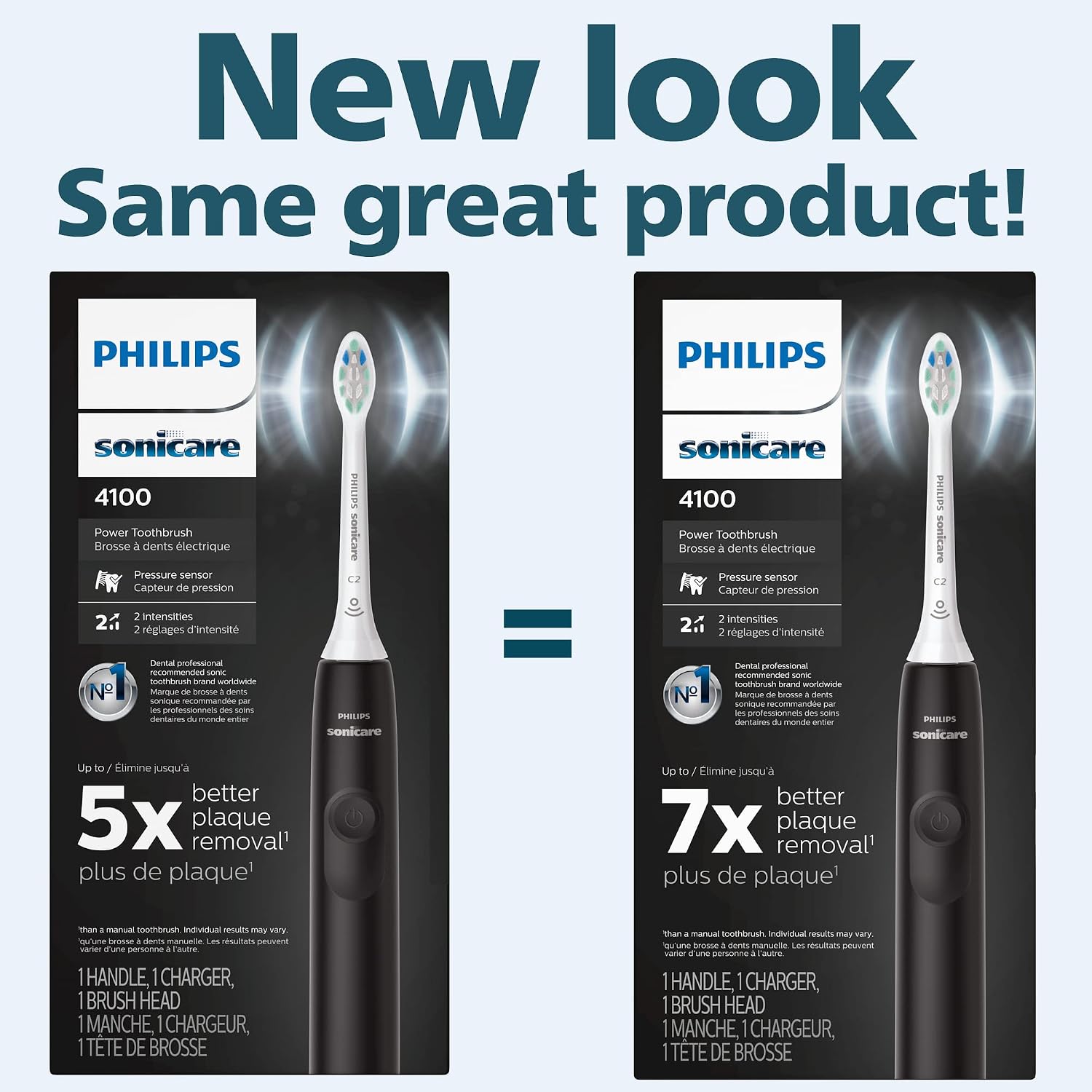 Power Flosser 3000, White, HX3711/20 & 4100 Power Toothbrush, Rechargeable Electric Toothbrush with Pressure Sensor