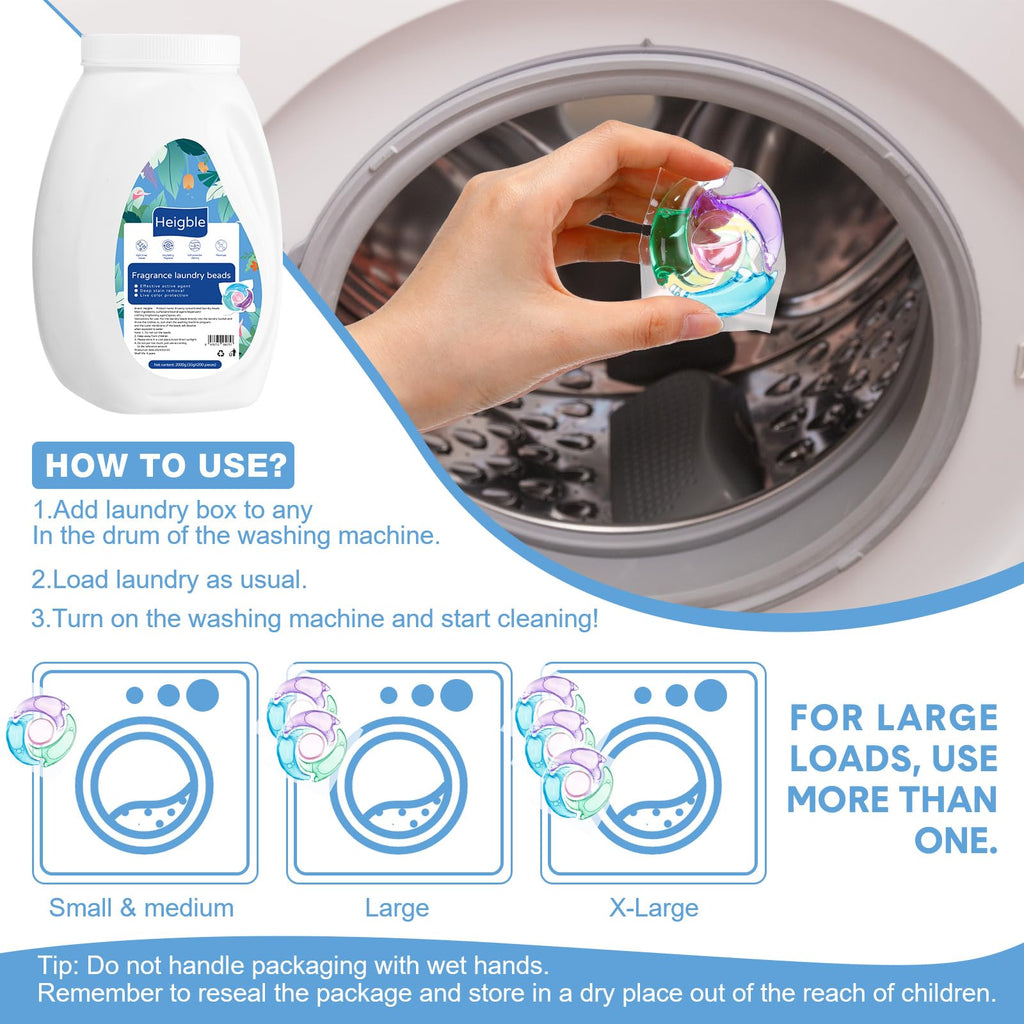 200 Count Laundry Detergent Pods Bulk 4 in 1 for Washing Machine