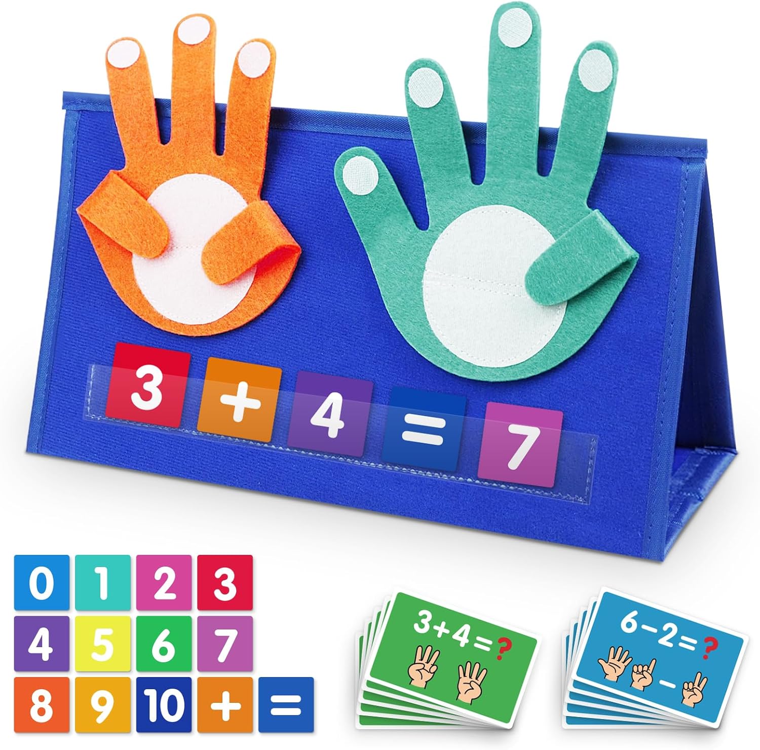 Preschool Learning Toys for Toddlers 3 4 5 Years Old, Montessori Educational Math Manipulates Number Counting Blocks