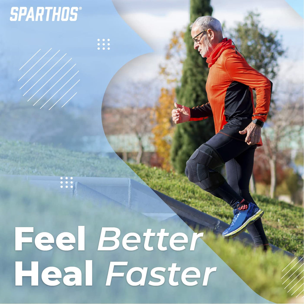 Hinged Knee Brace - Relieves ACL, MCL, Meniscus Tear, Arthritis, Tendon Pain - Dual Metal Side Stabilizers - Support