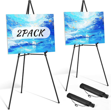 Easel Stand for Sign 70" Adjustable,Portable Metal Easels for Display with Reinforced Support,Folding Easel Sign for