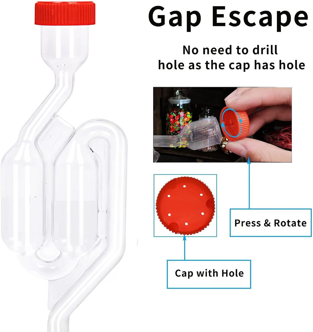 3ct. Twin Bubble Airlocks Set, Airlocks for Fermenting,Air Lock Ferment for Brewing Beer Wine Homebrew for Fermenting