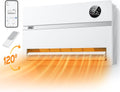 Smart Wall Heater, Electric Space Heater for Bedroom 1500W, 120° Vertical Oscillation, Adjustable Thermostat, Remote
