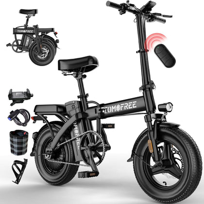 Electric Bike for Adults Teens, 1080Wh 48V 22.5Ah Ebike, Max 75 Miles PAS Range, 750W E Bike, 14"/16'' Foldable