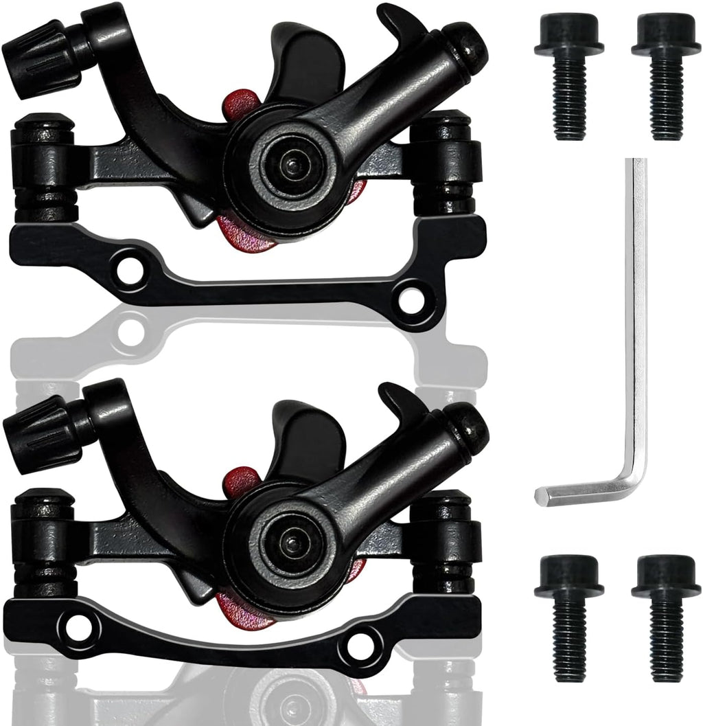 1 Pairs Bike Brakes, Aluminum Alloy Bicycle Disc Brake, Universal Front and Rear Mechanical Disc Brake Calipers Clamp for Folding Bikes, Road Bikes Mountain Bike BMX