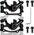 1 Pairs Bike Brakes, Aluminum Alloy Bicycle Disc Brake, Universal Front and Rear Mechanical Disc Brake Calipers Clamp for Folding Bikes, Road Bikes Mountain Bike BMX