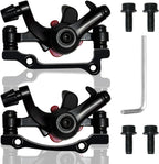 1 Pairs Bike Brakes, Aluminum Alloy Bicycle Disc Brake, Universal Front and Rear Mechanical Disc Brake Calipers Clamp for Folding Bikes, Road Bikes Mountain Bike BMX