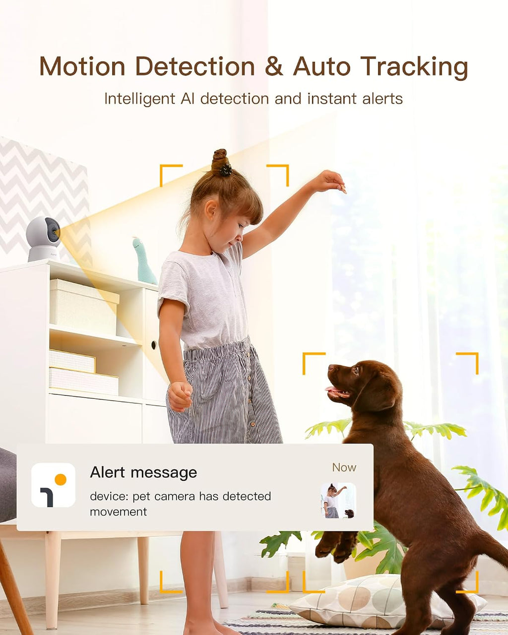 4MP Pet Camera P2Q, 5G WiFi 6 Indoor Security Camera, Free Phone App