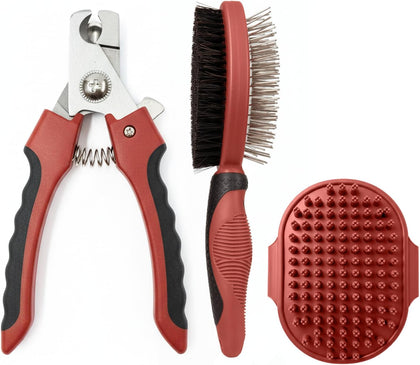 PM Pet Grooming Tools for Dogs & Cats- Safe On Skin Easy To Use Dog Grooming Kit with Ergonomic, Non-Slip Handle–