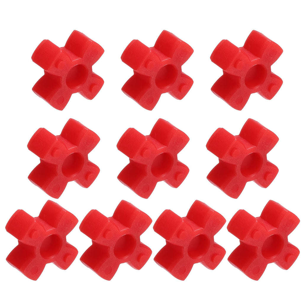 uxcell 10pcs GS12 Coupling Insert, Urethane Flexible Solid Type Jaw Coupling Center Insert for L-Jaw Couplings L-Jaw Couplers Set, Red