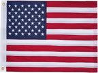 American flag with Pole,Flag poles Kit Embroidered USA Flag | 2x3 Ft | Includes 4 FT Heavy Duty Tangle Free Flagpole