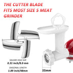 Mudder 4 Pack Size 5 Meat Grinder Blade Stainless Steel Replacement Grinder