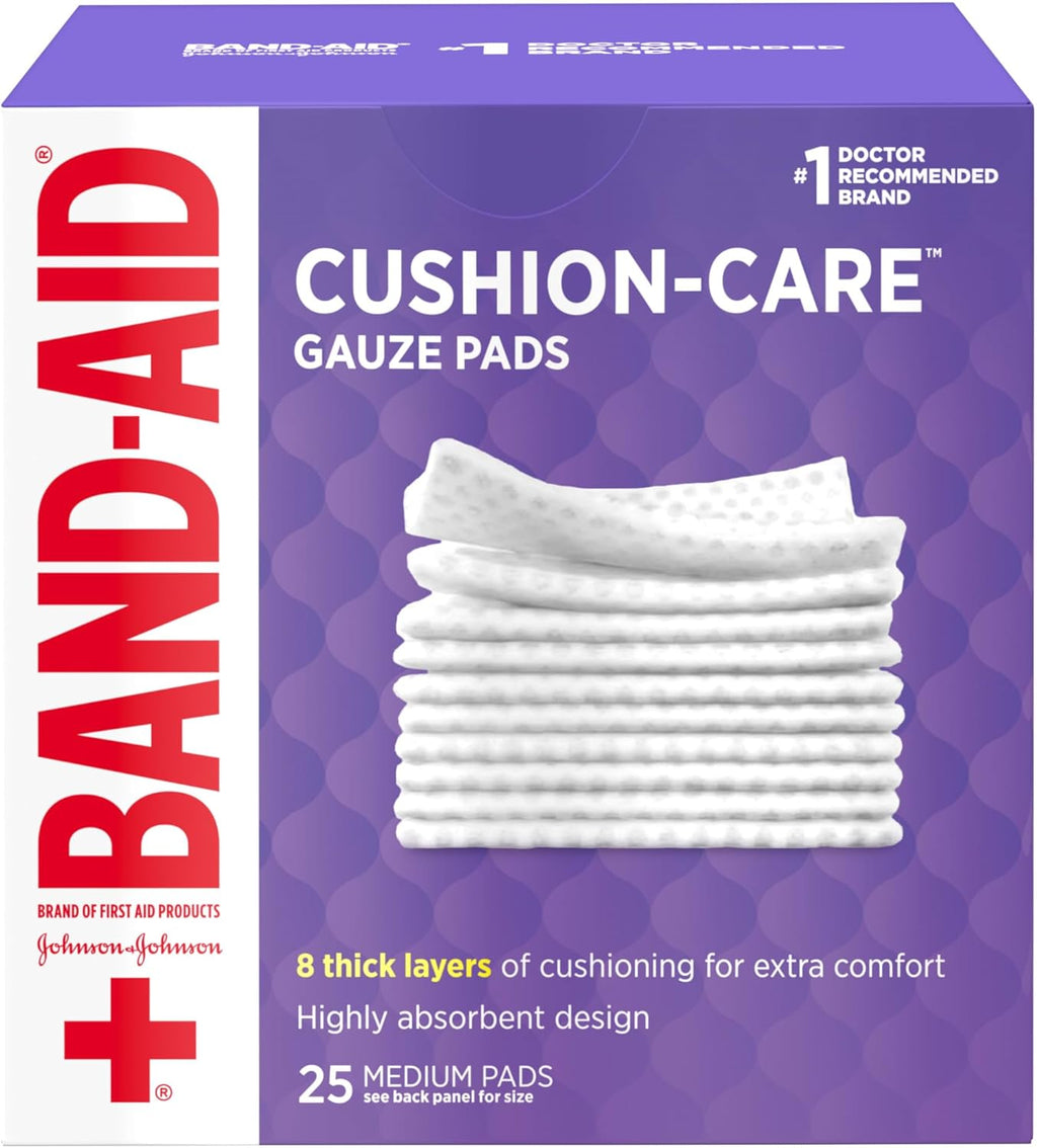 Brand Cushion Care Sterile Gauze Pads for Protection of Minor Cut, Scrapes & Burns, Non-Adhesive & Wound Care