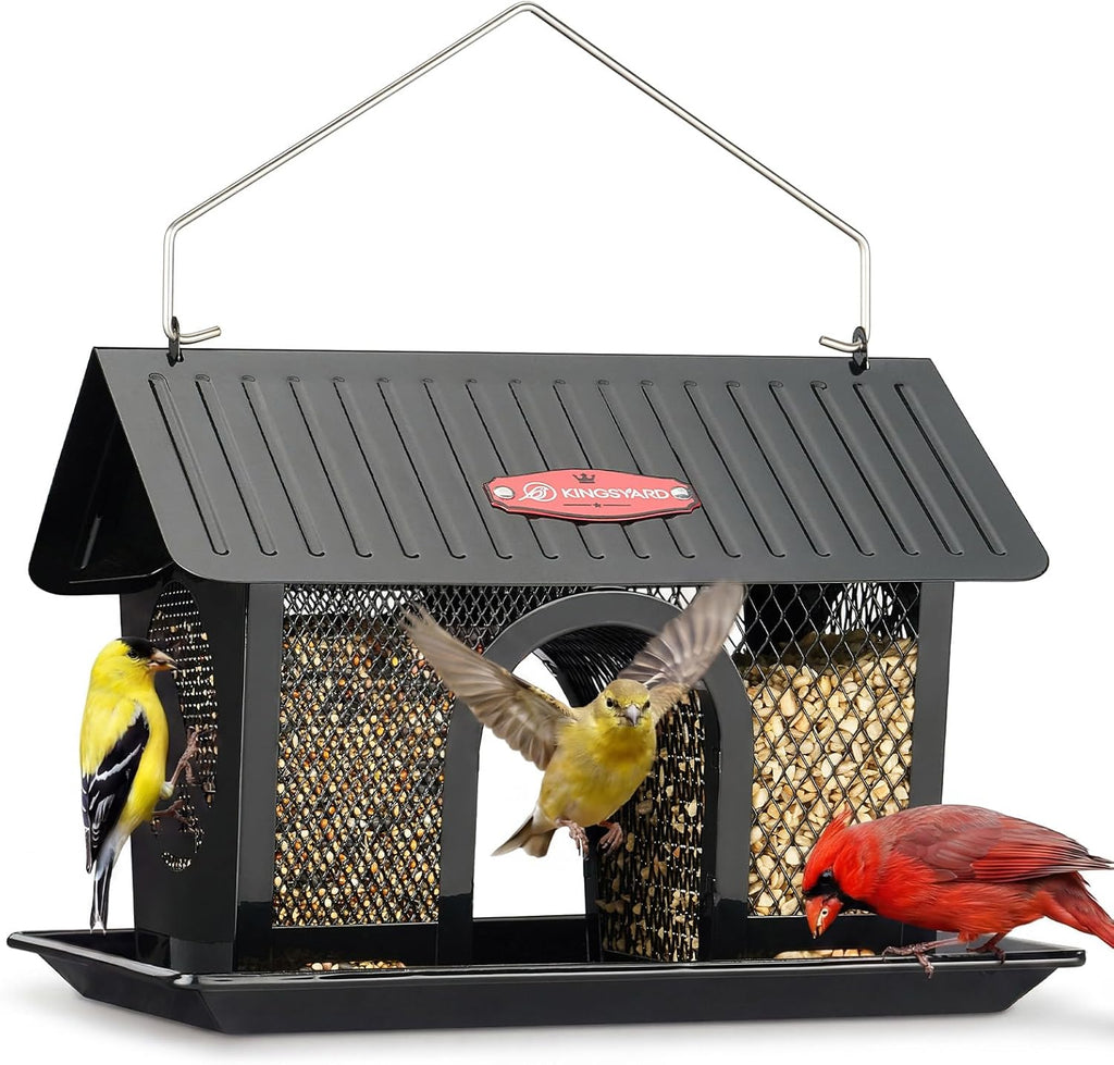 Wild Bird Feeder for Outdoors Hanging, All Metal