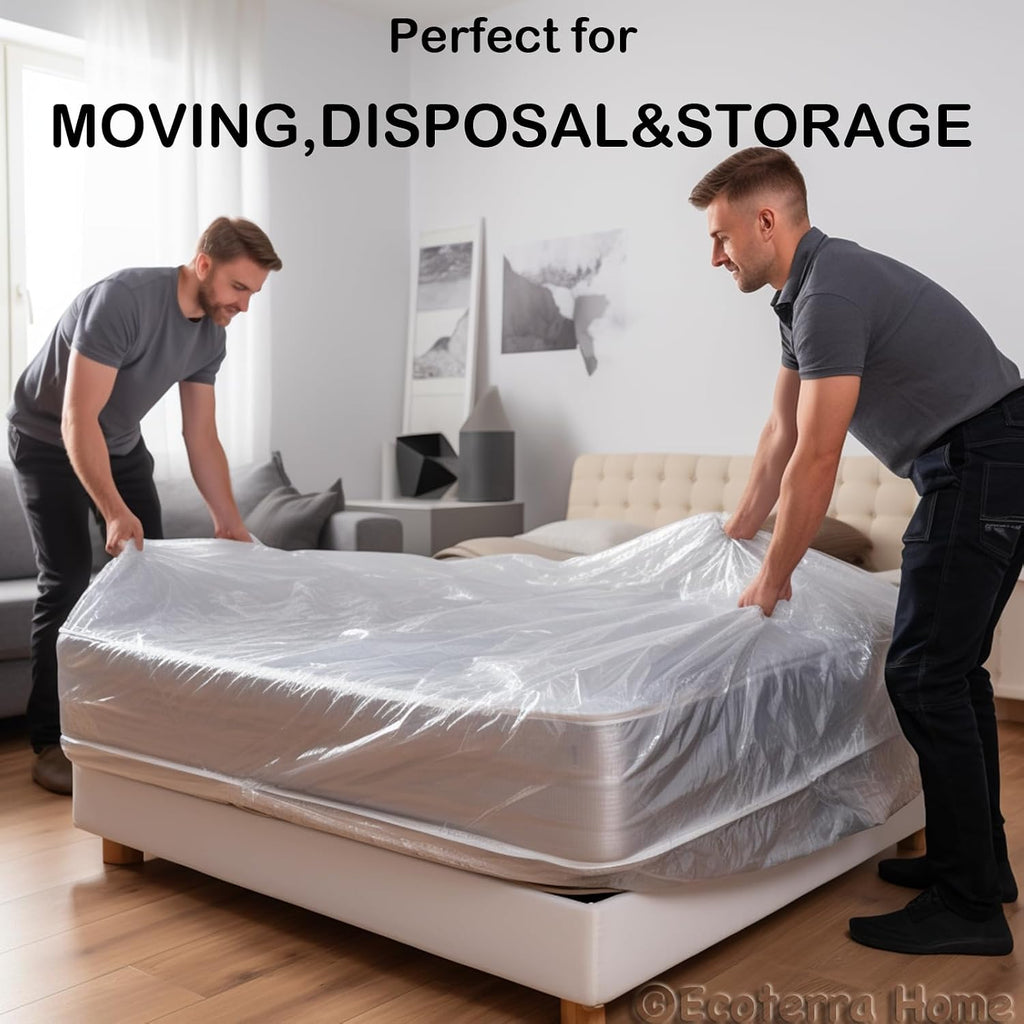 Twin Mattress Bag for Moving and Disposal,Waterproof Mattress Plastic Cover,Storage Protector, 1 Pack
