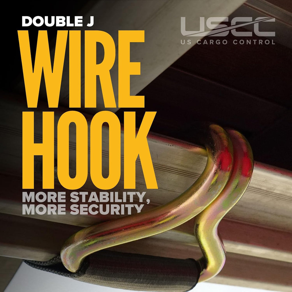 Blackline Ratchet Straps Heavy Duty (2-Pack), 2 Inch x 18 Foot Black Ratchet Straps with Double J Hooks, 13,000 LBS