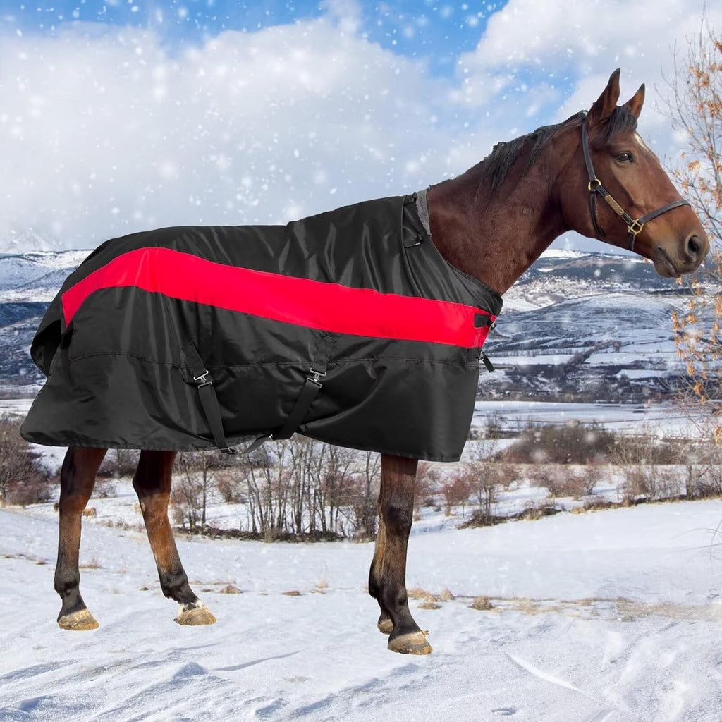 Horse Turnout Blanket, Waterproof Medium Weight Winter Blanket for Horses