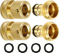 RainPoint Quick Connect Hose Fittings 3/4" GHT - Solid Brass Garden Hose Connectors, No-Leak Design & Universal Fit for Instant Connection (2 Sets)