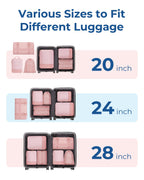 Hanging Compression Packing Cubes 6 Set Cruise Travel Essentials