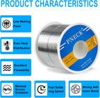 60/40 Tin Lead Rosin Core Solder Wire, 0.08" 1 lb (2.0 mm 450 g)