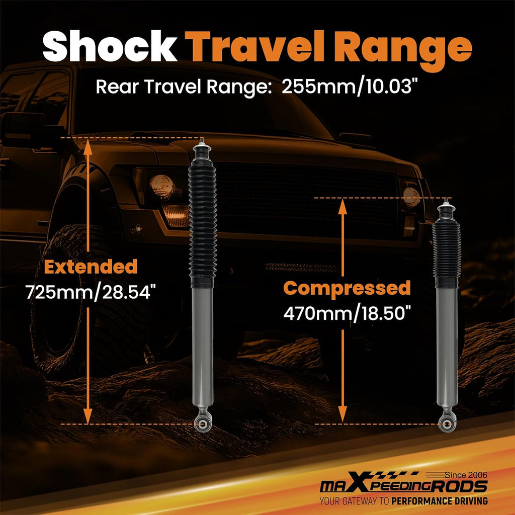 maXpeedingrods 2.5-5.5" Rear Shocks for Toyota Tacoma 2WD 4WD 2005-2023