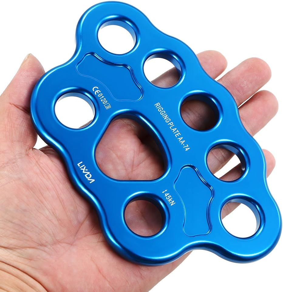 Paw Rigging Plate 45KN 8/15 Holes Large Anchor Multipliers Connector Gear for Aerial Dance & Rock Climbing