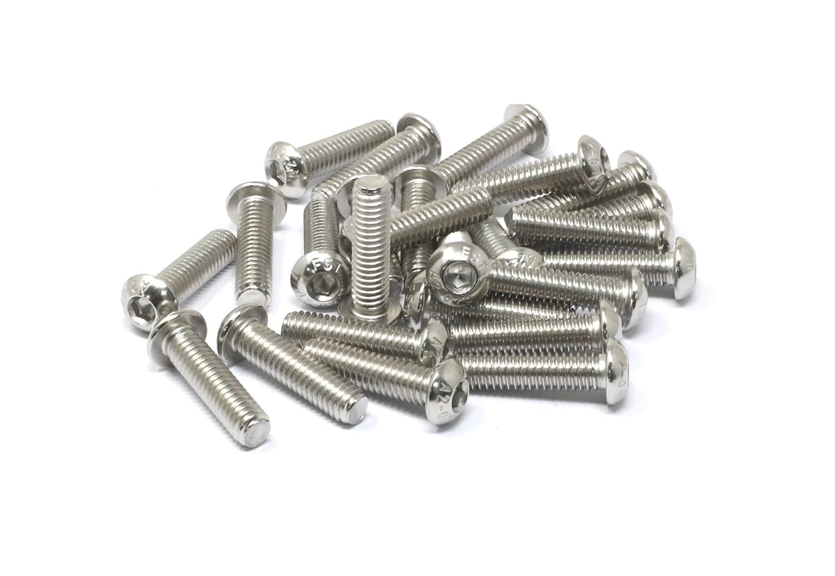 iexcell 25 Pcs 5/16-18 x 1-1/4" Stainless Steel 304 Hex Socket Button Head Cap Screws Bolts Kit