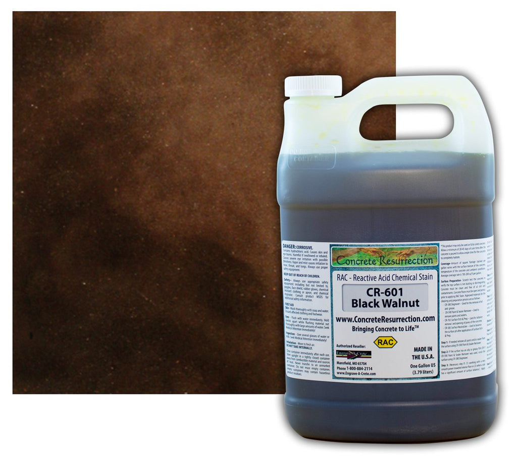 Acid Concrete Stain Professional Grade - Black Walnut, 1 Gallon