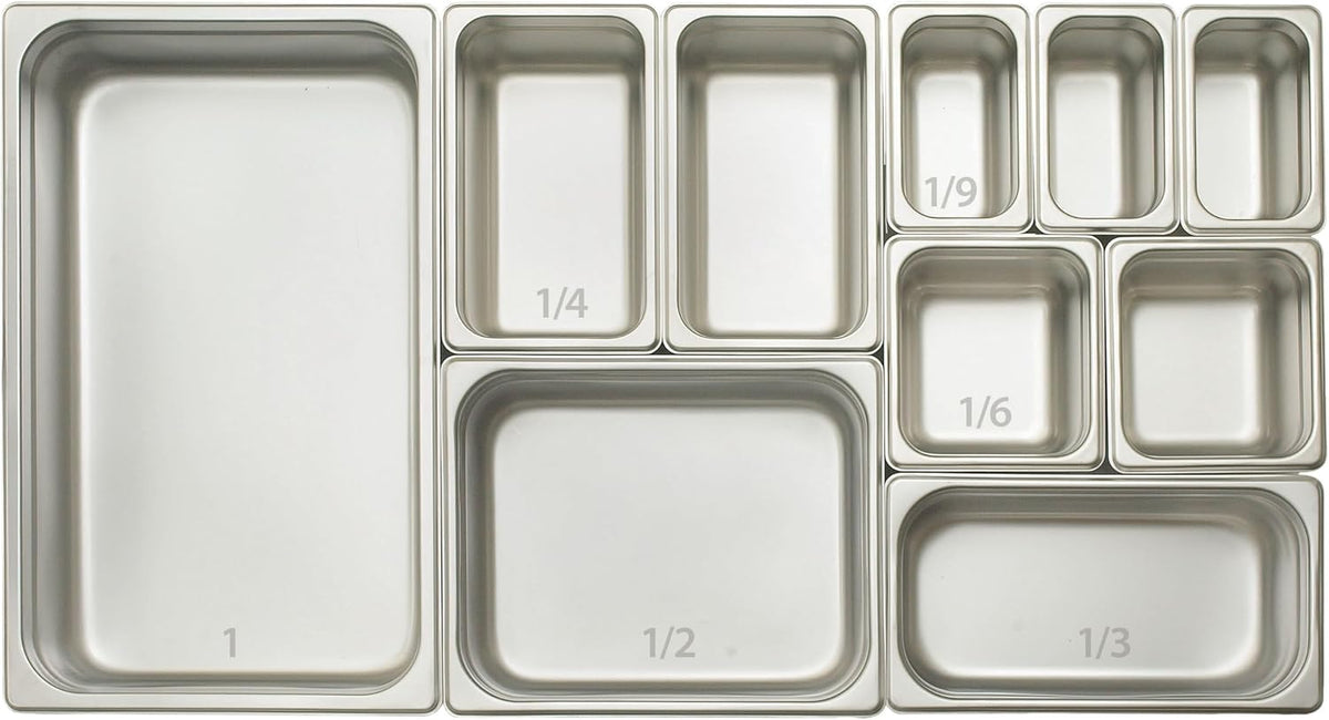 Full Size 6" Deep Stainless Steel Steam Pan/Hotel Pan, Anti-Jam