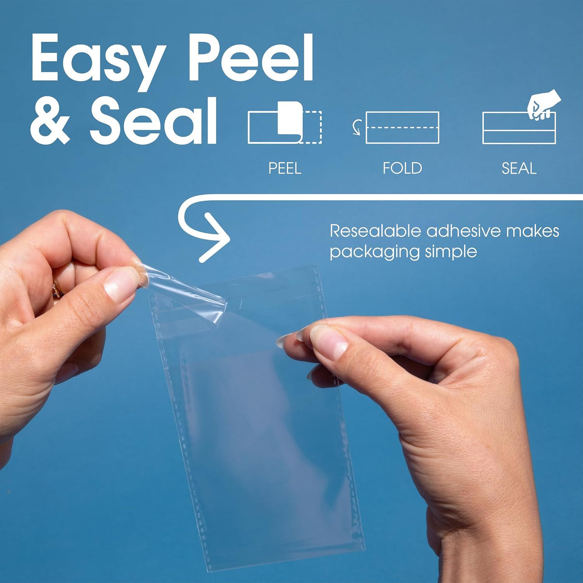 10" X 13" Self-Sealing Cellophane Bags (200 Count) Clear Poly Packaging