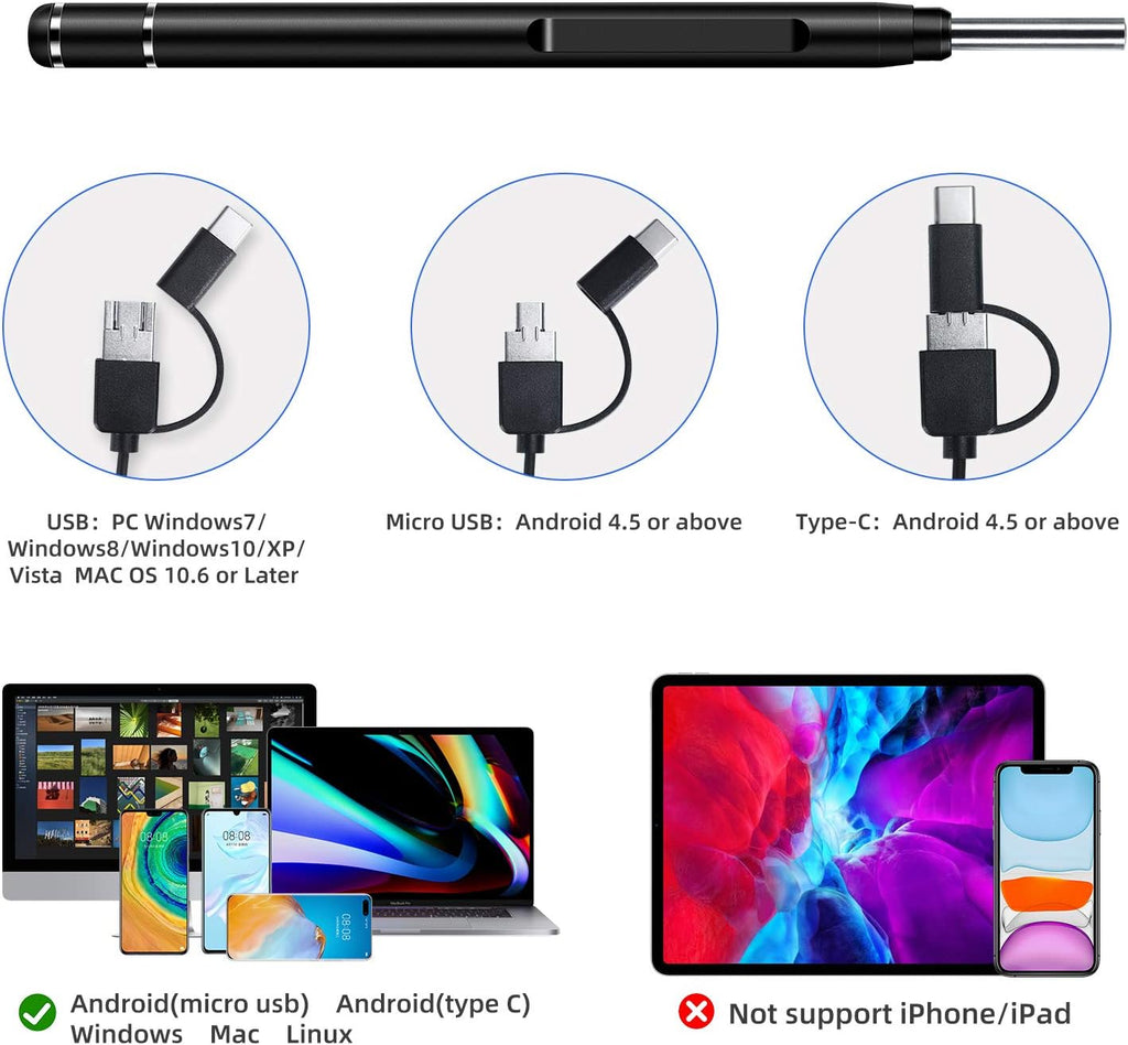 3.9mm Ultra-Thin Portable USB Digital Otoscope Camera with Case
