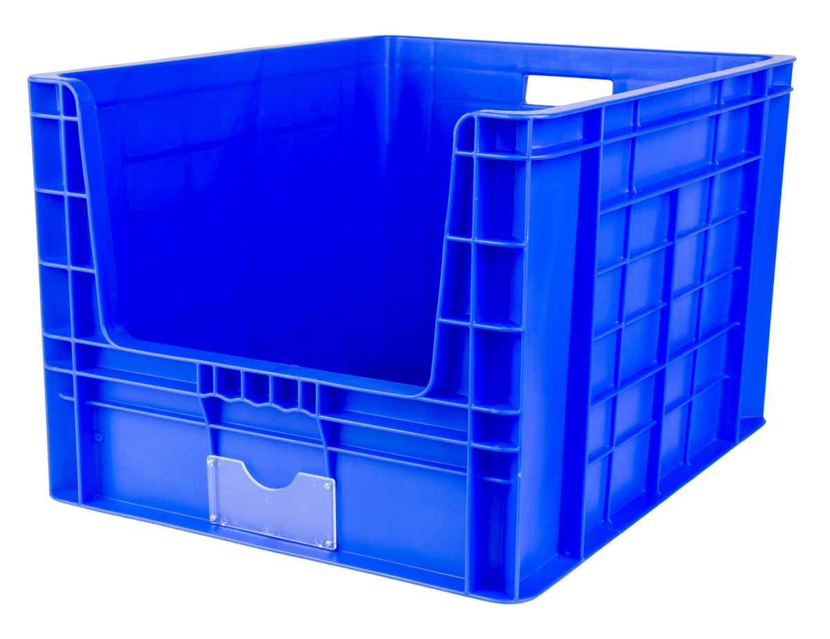 Hudson Exchange 24 x 19.75 x 15.875 (95 liter) Industrial Stackable Hopper Pick-Bin Container, Blue