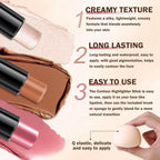 6 Colors Cream Contour Stick Makeup Kit,Makeup Contour Kit (Set A)