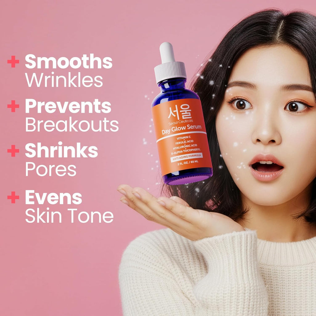 Korean Skin Care 20% Vitamin C Serum for Face + CE Ferulic