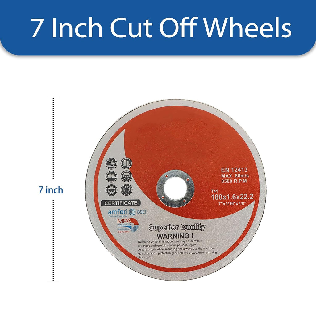 WFLNHB 50 Pack 7 Inch Cut Off Wheels 7 x 1/16 x 7/8 Inch
