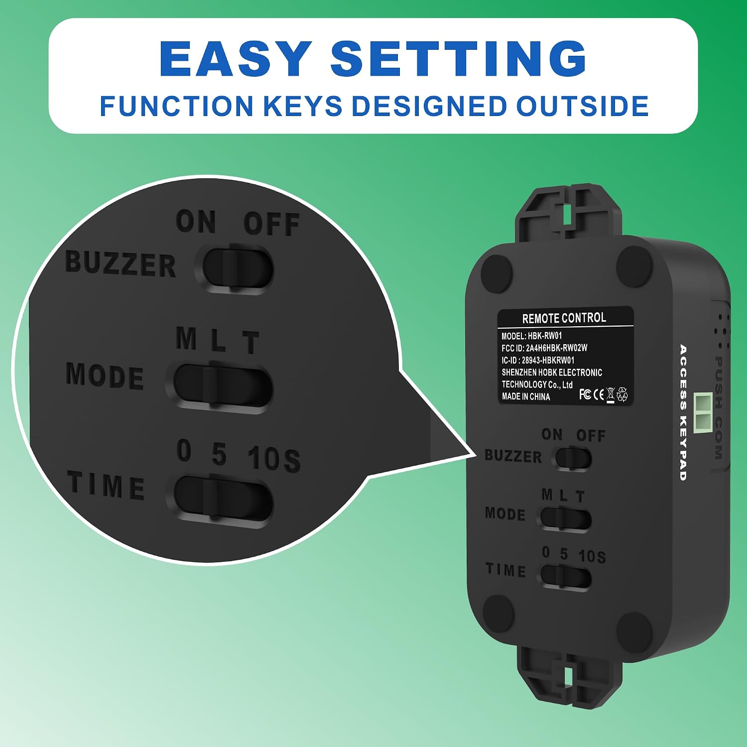 RF Wireless Remote Access Control with Electric Strike Door Lock | 12V Fail-Secure Striker for Retail Store