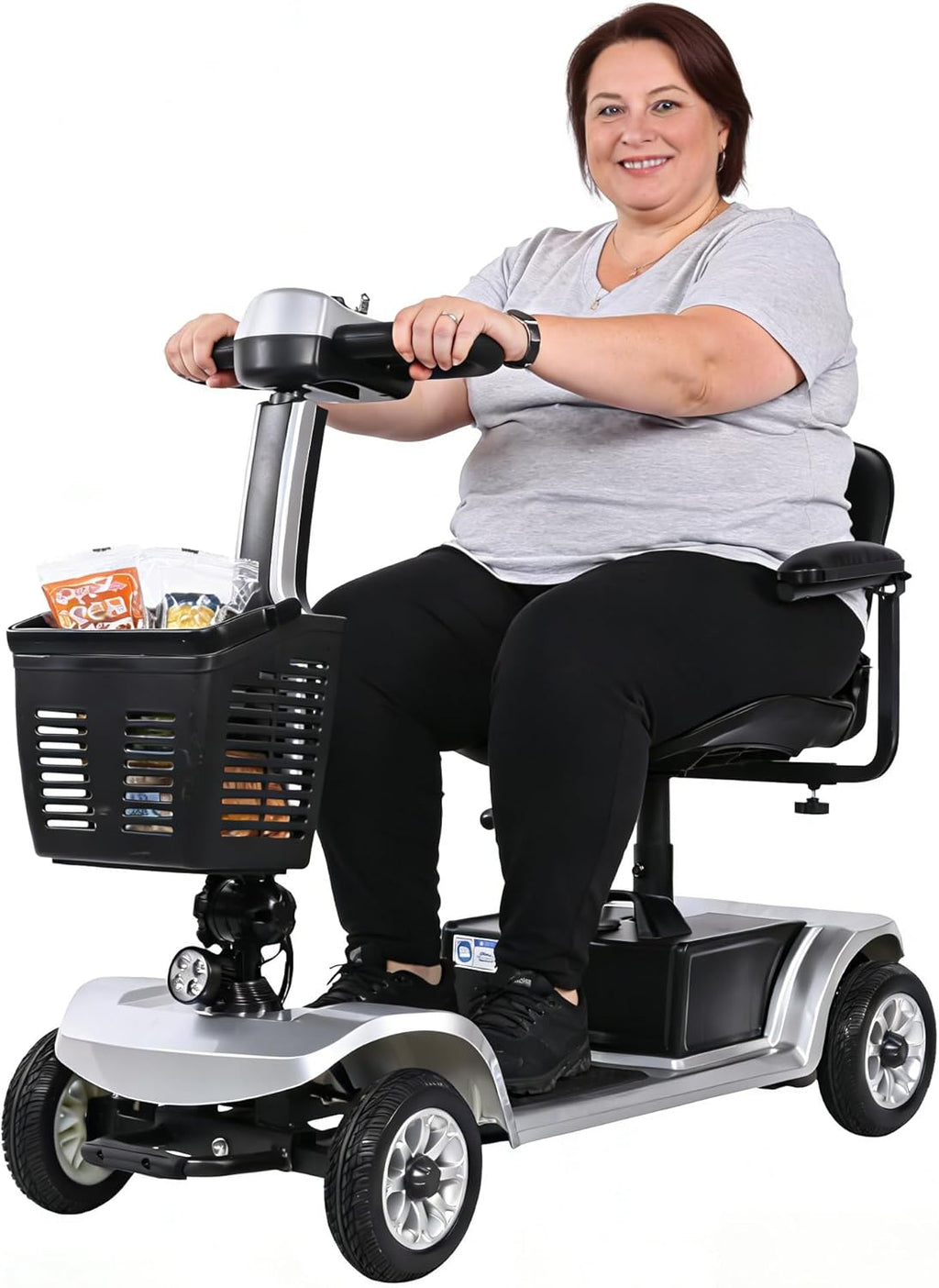 S-02 4 Wheel Electric Mobility Scooter Seniors Adult-419 LB Capacity