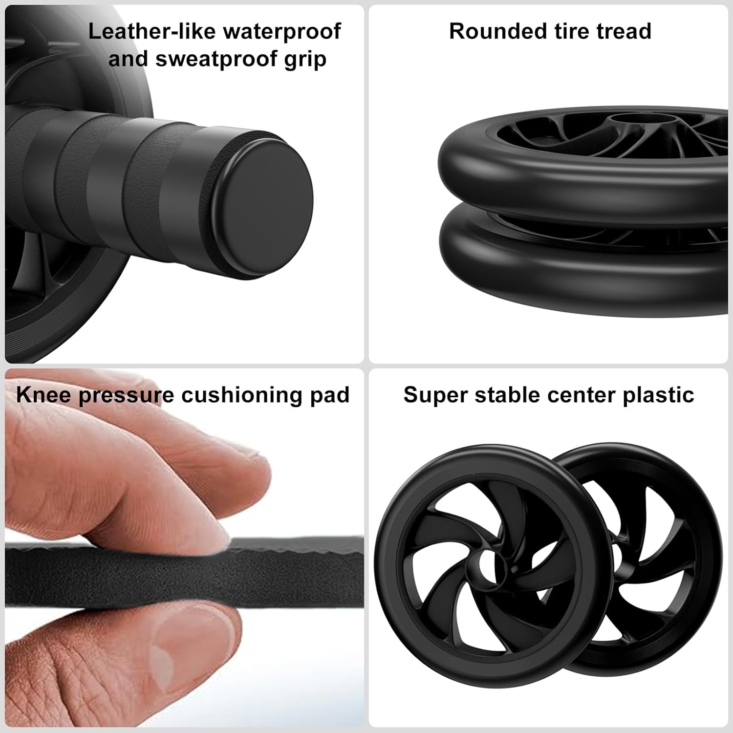 Abdominal Wheel, Ab Roller for Abdominal Exercise Machine, Abs Workout Equipment, Core Strengthening Trainer Fitness