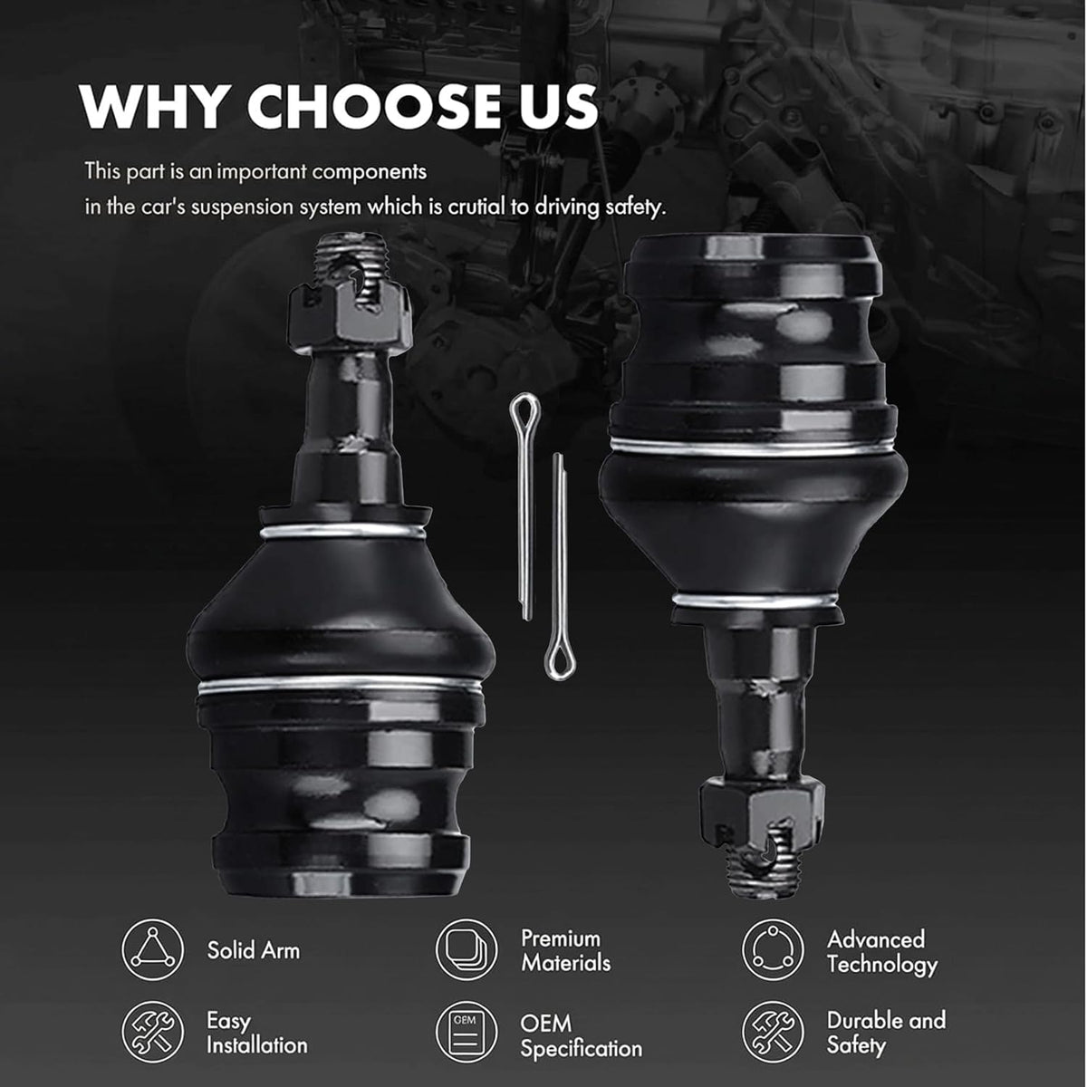 K9513 2pcs Front Lower Ball Joint for Subaru Outback 2000-2024