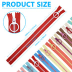 20pcs Resin Zippers with #3 Lifting Ring Pulls Close-end(30cm/12inch)