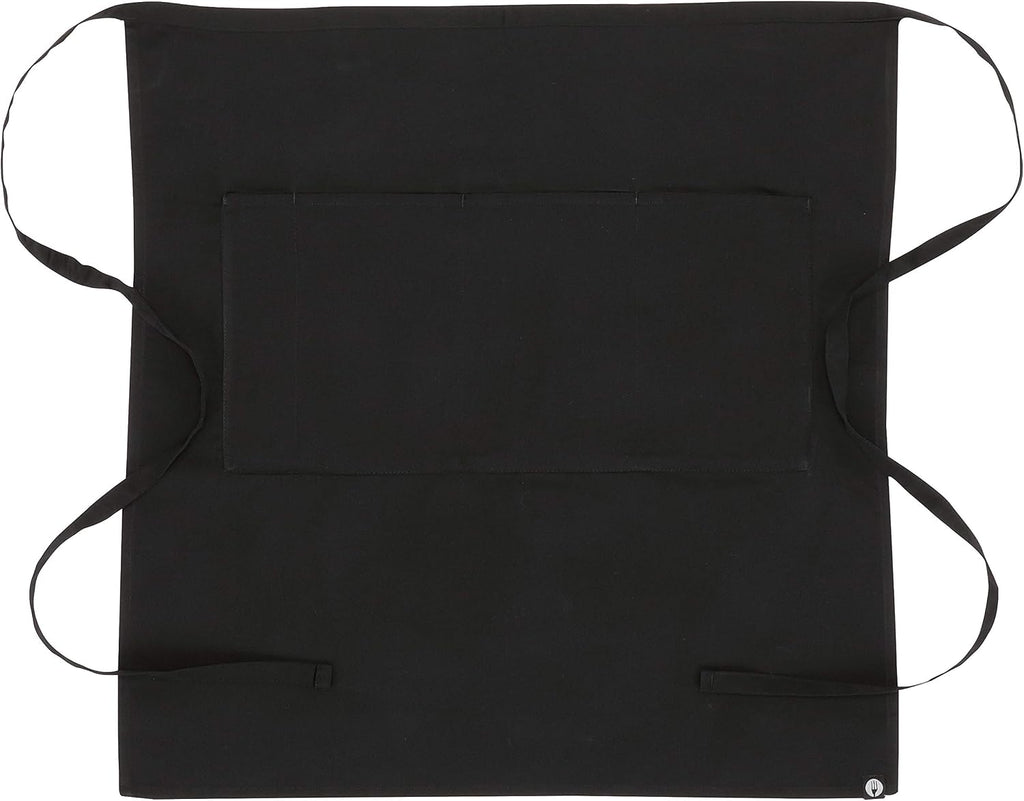 Unisex Reversible Server Apron, Black, One Size