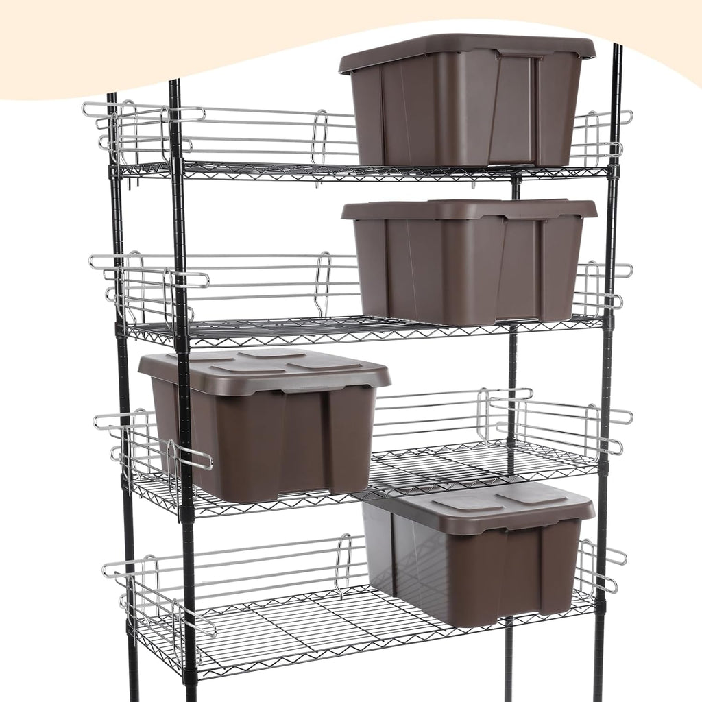 4 Pcs Silver Chrome Wire Shelf Ledge, 48" L x 4" H