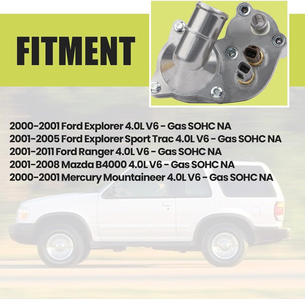 Coolant Thermostat Housing for Ford Explorer Ranger Mazda 4.0L 4L5E-8594-AA
