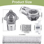LATING Magnetic Dryer Vent Connector Kit for 90 Degree Venting