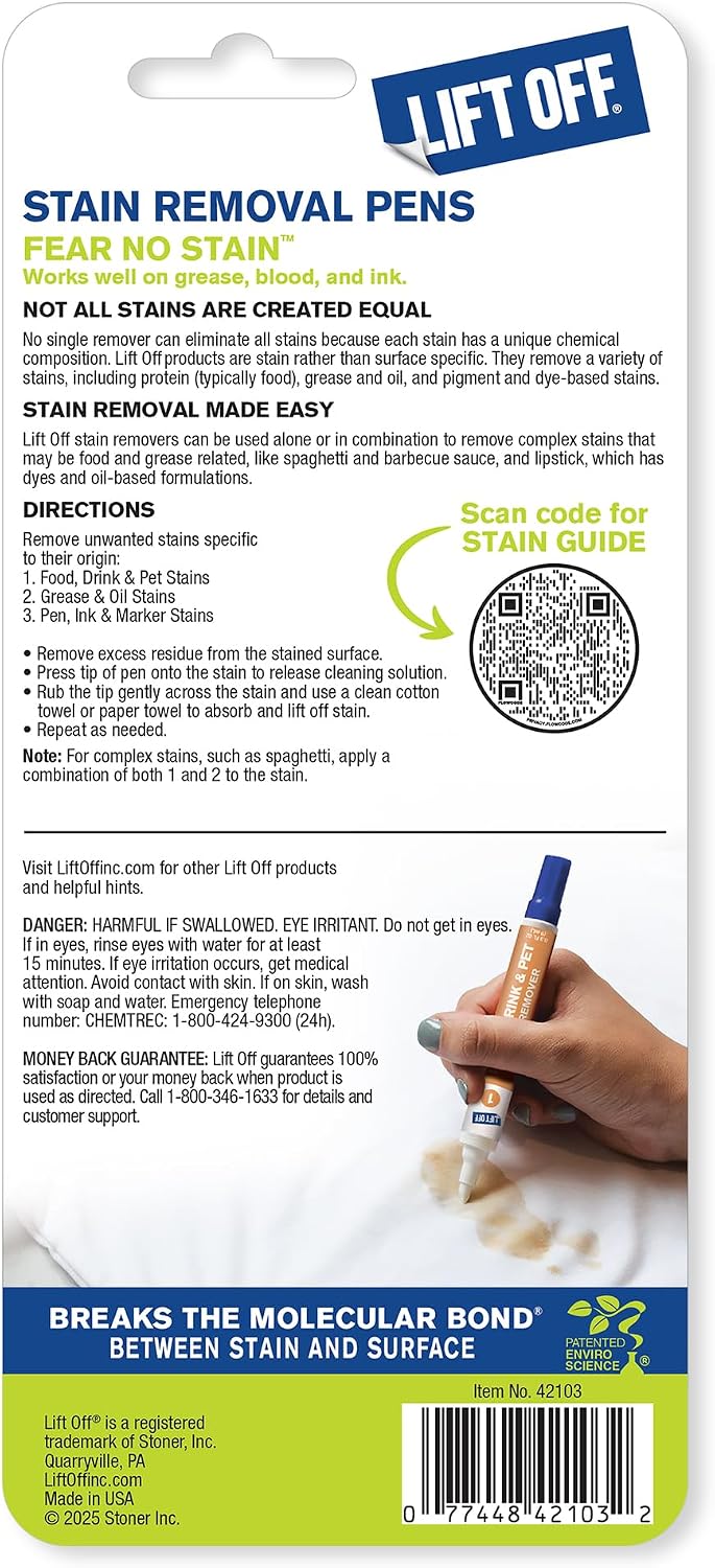 Lift Off Stain Removal Pens, 3 Count, 42103