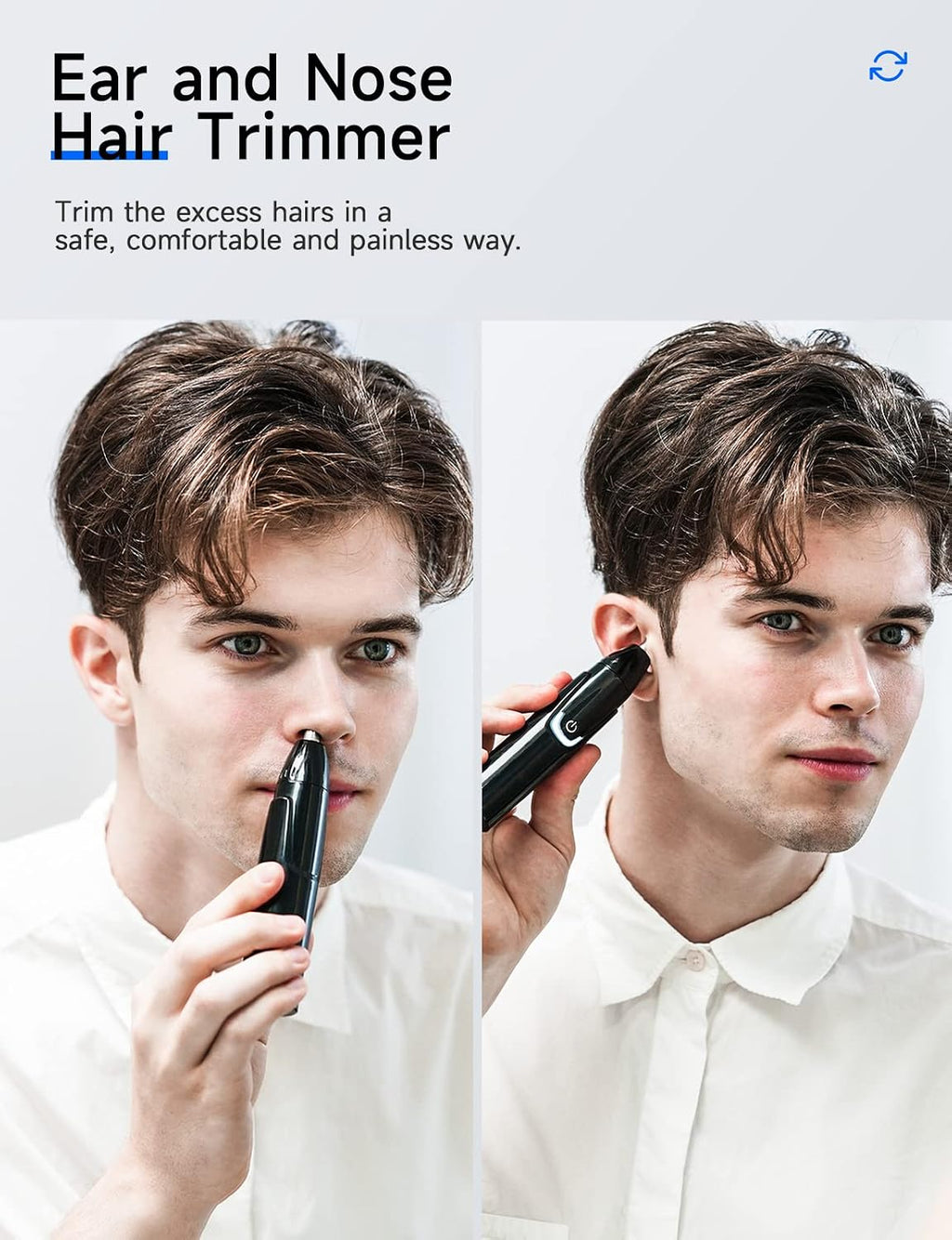 Rechargeable Ear and Nose Hair Trimmer - 2026 Professional Painless Eyebrow & Facial Hair Trimmer for Men Women