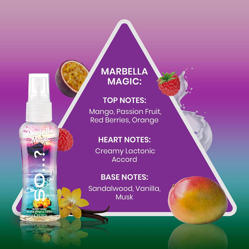 Escapes Body Mist Set - Perfumes for Women - Everyday Body Spray for Women - Vegan, Cruelty Free Fragrances - Travel