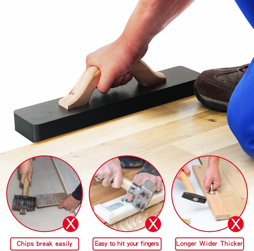 Heavy Tapping Block+Pull Bar,No Mallet Tap Floor 1-2 Times